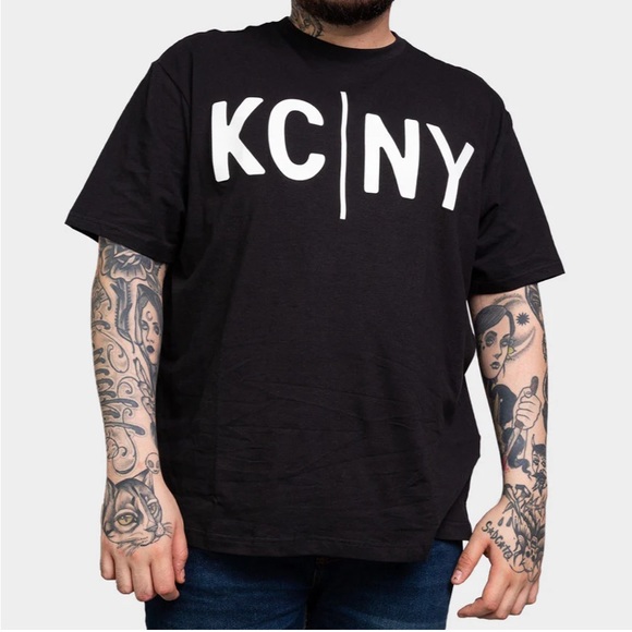 Kenneth Cole New York  KC|NY Men’s Shirt T-Shirt Tee Short Sleeve Black White XL - Picture 1 of 10